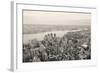 Brooklyn Skyline Arial View from New York City Manhattan with Williamsburg Bridge over East River A-Songquan Deng-Framed Photographic Print