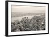 Brooklyn Skyline Arial View from New York City Manhattan with Williamsburg Bridge over East River A-Songquan Deng-Framed Photographic Print