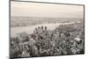 Brooklyn Skyline Arial View from New York City Manhattan with Williamsburg Bridge over East River A-Songquan Deng-Mounted Photographic Print