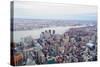 Brooklyn Skyline Arial View from New York City Manhattan with Williamsburg Bridge  over East River-Songquan Deng-Stretched Canvas