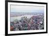 Brooklyn Skyline Arial View from New York City Manhattan with Williamsburg Bridge  over East River-Songquan Deng-Framed Photographic Print