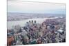 Brooklyn Skyline Arial View from New York City Manhattan with Williamsburg Bridge  over East River-Songquan Deng-Mounted Photographic Print