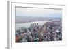 Brooklyn Skyline Arial View from New York City Manhattan with Williamsburg Bridge  over East River-Songquan Deng-Framed Photographic Print