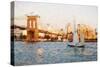 Brooklyn Sunset - In the Style of Oil Painting-Philippe Hugonnard-Stretched Canvas