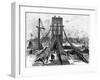 Brooklyn Suspension Bridge, New York, Usa: Cable Anchorage on the Brooklyn Shore, 1883-null-Framed Giclee Print