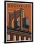 Brooklyn Travel Poster-Steve Thomas-Framed Giclee Print