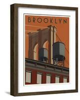 Brooklyn Travel Poster-Steve Thomas-Framed Giclee Print