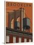 Brooklyn Travel Poster-Steve Thomas-Stretched Canvas