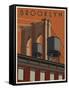 Brooklyn Travel Poster-Steve Thomas-Framed Stretched Canvas