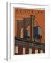 Brooklyn Travel Poster-Steve Thomas-Framed Giclee Print