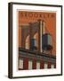 Brooklyn Travel Poster-Steve Thomas-Framed Giclee Print