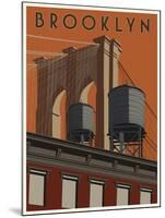 Brooklyn Travel Poster-Steve Thomas-Mounted Giclee Print
