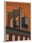 Brooklyn Travel Poster-Steve Thomas-Stretched Canvas