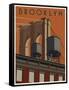 Brooklyn Travel Poster-Steve Thomas-Framed Stretched Canvas