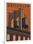 Brooklyn Travel Poster-Steve Thomas-Framed Premium Giclee Print