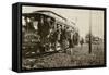 Brooklyn Trolleys Bound for Coney Island, New York City, C.1897-Joseph Byron-Framed Stretched Canvas