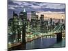 Brookyn bridge and Downtown skyline, NYC-Michel Setboun-Mounted Art Print