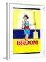 Broom Label, Sexy Housewife-null-Framed Art Print