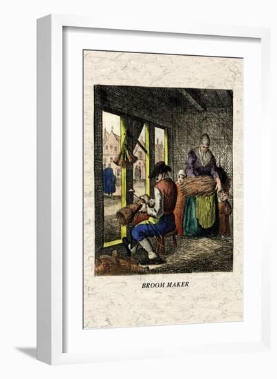 Broom Maker-null-Framed Art Print