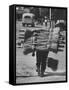 Broom Peddler Going Door to Door-Cornell Capa-Framed Stretched Canvas