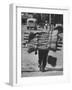 Broom Peddler Going Door to Door-Cornell Capa-Framed Photographic Print