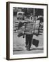 Broom Peddler Going Door to Door-Cornell Capa-Framed Photographic Print