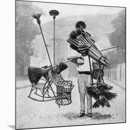 Broom Vendor, Rio De Janeiro, Brazil, 1922-null-Mounted Giclee Print