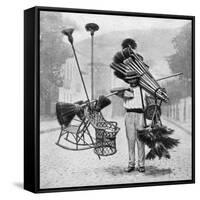 Broom Vendor, Rio De Janeiro, Brazil, 1922-null-Framed Stretched Canvas