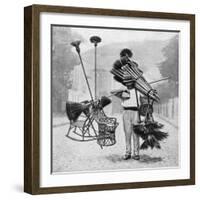 Broom Vendor, Rio De Janeiro, Brazil, 1922-null-Framed Giclee Print