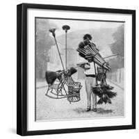 Broom Vendor, Rio De Janeiro, Brazil, 1922-null-Framed Giclee Print