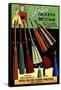 Broomcraft Colorful Hearth Brooms-Curt Teich & Company-Framed Stretched Canvas