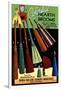 Broomcraft Colorful Hearth Brooms-Curt Teich & Company-Framed Art Print