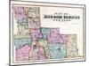 Broome County Map-null-Mounted Giclee Print