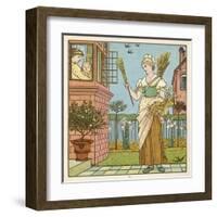 Brooms to Sell 1877-Walter Crane-Framed Art Print