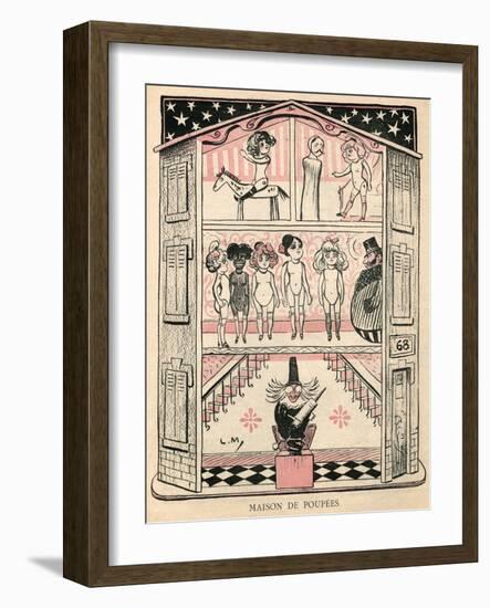 Brothel as Dolls House-Lucien Metivet-Framed Art Print