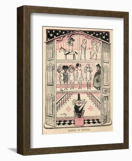 Brothel as Dolls House-Lucien Metivet-Framed Art Print