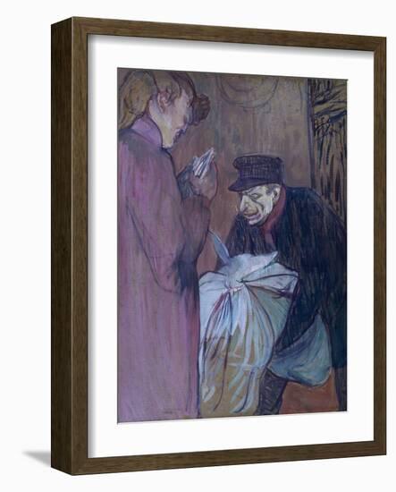 Brothel Laundryman, 1894-Henri de Toulouse-Lautrec-Framed Giclee Print