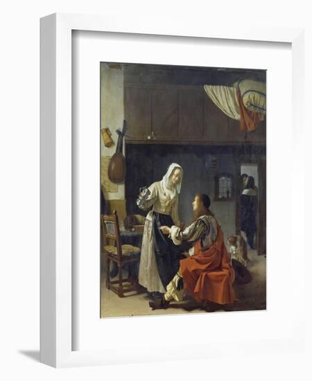 Brothel Scene, 1658-Frans Van Mieris-Framed Giclee Print