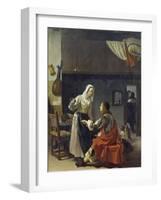 Brothel Scene, 1658-Frans Van Mieris-Framed Giclee Print