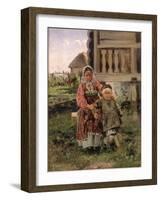 Brother and Sister, 1880-Vladimir Egorovic Makovsky-Framed Giclee Print