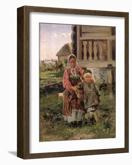 Brother and Sister, 1880-Vladimir Egorovic Makovsky-Framed Giclee Print