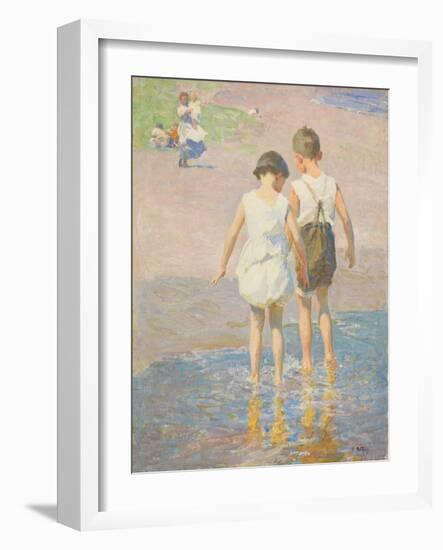 Brother and Sister, C.1915 (Oil on Canvas)-Edward Henry Potthast-Framed Giclee Print