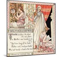 Brother and Sister, Illustration from 'Baby's Own Aesop', Engraved and Printed by Edmund Evans,…-Walter Crane-Mounted Giclee Print
