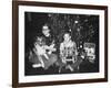 Brother and Sister Pose by the Christmas Tree, Ca. 1960-null-Framed Photographic Print