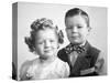 Brother and Sister Studio Portrait, Ca. 1949-null-Stretched Canvas
