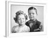 Brother and Sister Studio Portrait, Ca. 1949-null-Framed Photographic Print