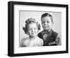 Brother and Sister Studio Portrait, Ca. 1949-null-Framed Photographic Print