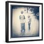 Brother and Sister Together-melking-Framed Photographic Print