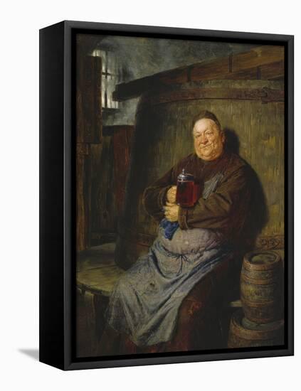 Brother Master Brewer in the Beer Cellar, 1902-Eduard Grutzner-Framed Stretched Canvas