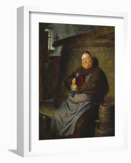 Brother Master Brewer in the Beer Cellar, 1902-Eduard Grutzner-Framed Giclee Print
